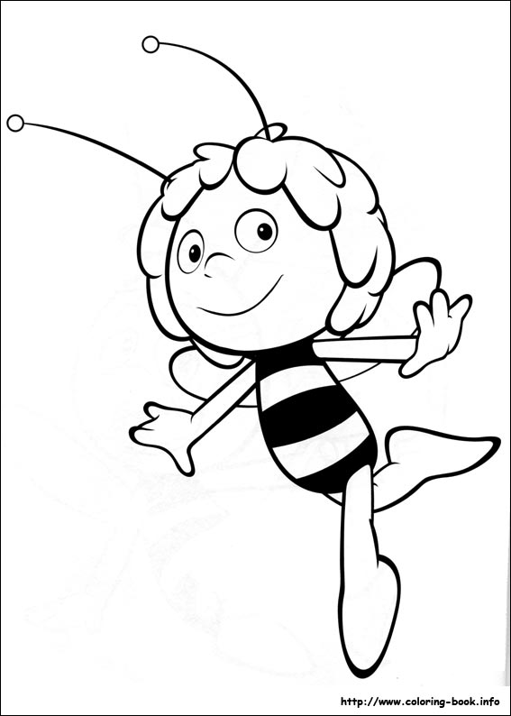 Plansa de colorat cu Albina 136 42